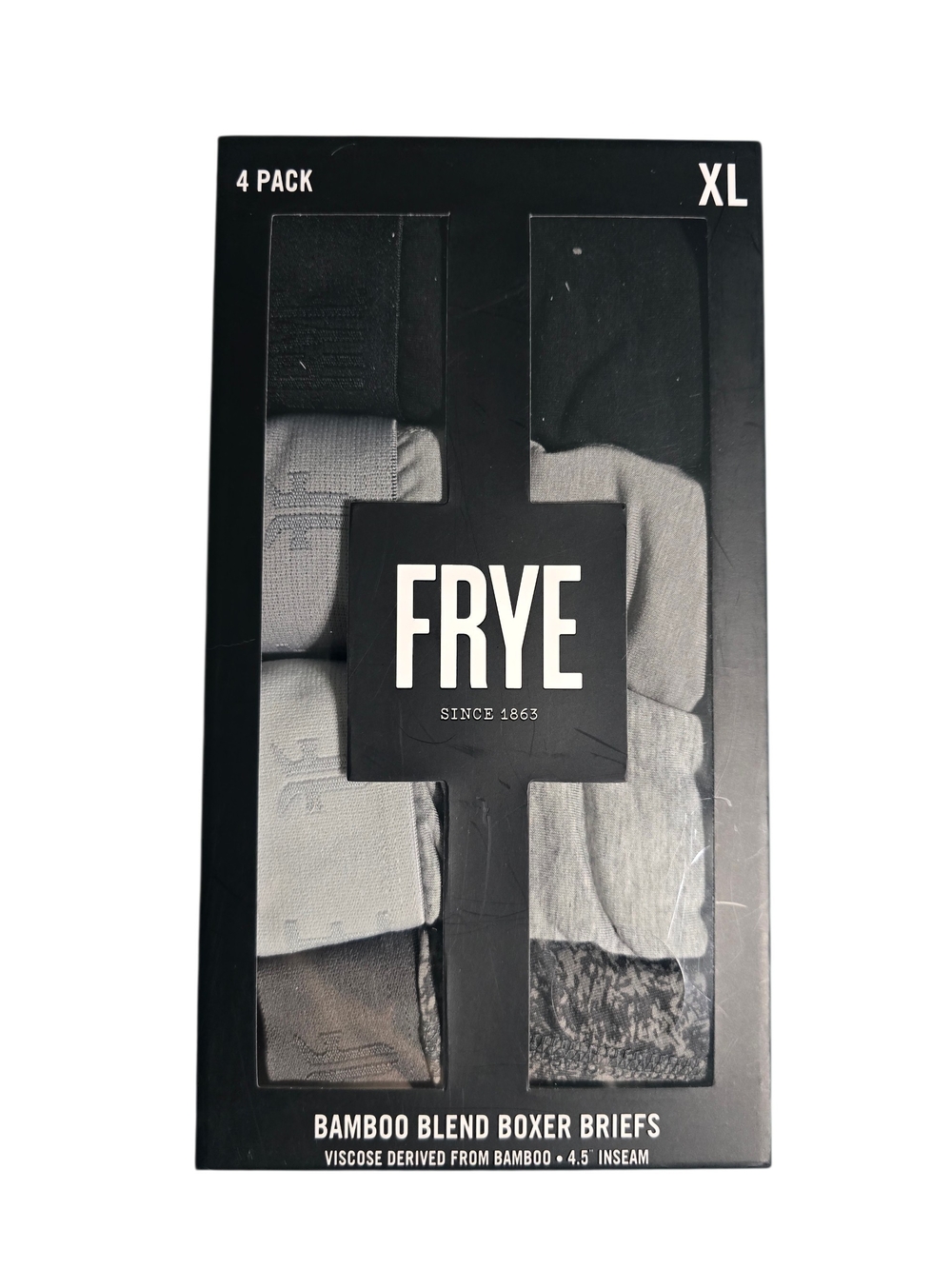 FRYE Bamboo Blend Boxer Briefs - 4 Pack New  XL  Soft Earth Tone Colors